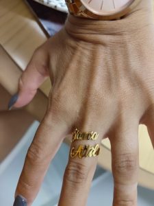 Custom Double Name Ring photo review