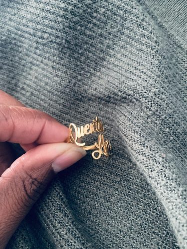 Custom Double Name Ring photo review