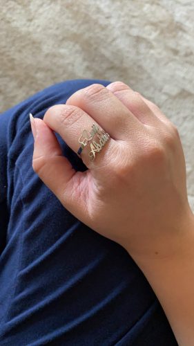 Custom Double Name Ring photo review