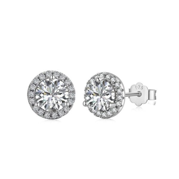 Éloria – Round Cut Halo Earrings